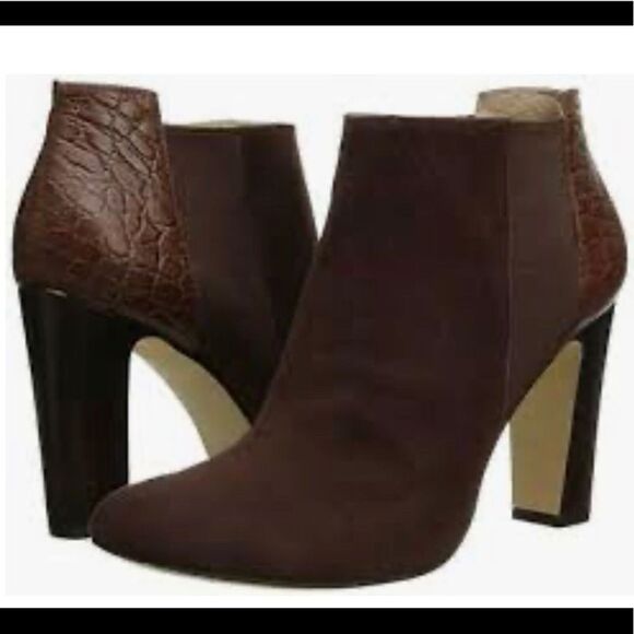 Trina Turk women’s Wilshire Chocolate Booties - 6 - Picture 1 of 4